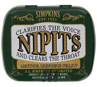 Nipits Liquorice Pellets Menthol Flavour (Imps) Pocket-Size Tins 12 g (Pack of 3)