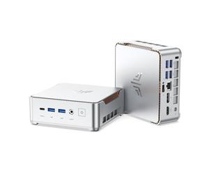 NiPoGi Pinova P2 Mini PC Windows 11 Pro AMD Ryzen 4300U(Βeats N150,up to 3.7GHz) 8GB RAM 256GB SSD Mini PC MD Radeon Graphics 4K Triple Display HDMI/WiFi/BT Mini Computer for Home/Business/School