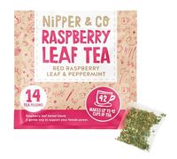 Nipper&Co, Red Raspberry Leaf Tea Pregnancy (14 Reusable Bags = 42 Cups) Natural Whole Leaf Tea Pillow, New Mum To Be Gift Hamper Present, Gift For Pregnant Women Pamper Kit, Baby Shower, Nipper & Co