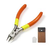 Nipper Plastic Model, Single-edged Nipper, Thin Blade Nipper, Length 4.7 inches (120 mm), High Carbon Steel, Gunpla Assembly Work Tool (Orange Yellow)