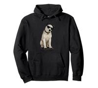 Nipper the RCA Dog with Shades Cool Retro Music Icon Art Pullover Hoodie