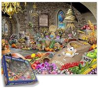Nipperling Jigsaw Puzzle by Mike Jupp - 1000-Piece Harvest Feastival Scene from the Wormberry Jam Collection - Vibrant, Detailed Artwork with Rustic Charm - 50x66 cm
