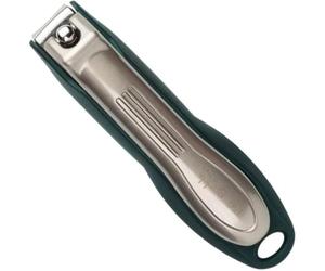 nippes Solingen Nail Clippers, Premium Hardened Steel, 60 mm, Green, Ergonomic Soft-Touch Grip, Curved Blades, Nail Catcher