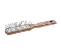 nippes Solingen Pneumatic Brush for Fine or Sensitive Hair | Horsehair/Nylon Blend | Rubber Cushion Provides a Gentle, Bouncy Movement | Dark Brown Beech Handle | Large, Oval