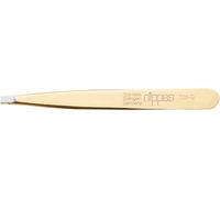 nippes Solingen Tweezers with Straight tip, Rust-Proof, 9.5 cm, Gold-Plated, Tweezers, Eyebrow Plucking, Straight Tweezers, for Precise Hair Removal, Made in Germany