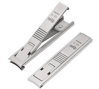 Nippes Travel Nail Clippers | 1 Piece | Length 8 cm | Stainless Steel | With Leather Case | Nail Care Clippers | Toenail Clippers Silver