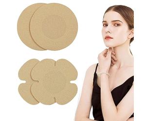 Nipple Breast Covers, 20Pairs Disposable Breast Pasties, Sticky Adhesive Satin Nipple Stickers Petals, Invisible Bra Pads Nipple Pasties Busties Boob Tape for Women Lingerie Wedding Dress, No Show Bra