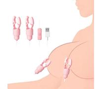 Nipple Clamps Adult Sex Toys, Nipple Vibrator Women Sex Toys with 12 Vibration Modes, USB Rechargeable BDSM Toys Games Adult Toys for Women Female Couples
