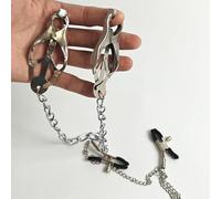 Nipple Clamps Breast Clip Rack Compactor Steel Breast Bondage Hard Tit Restraints Slave BDSM Kink Toy Multiple Styles (B)