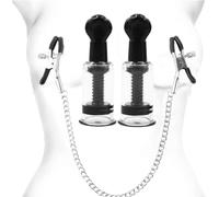 Nipple Clamps Nipple Suckers Nipple Clips Stainless Steel Non Piercing Nipple Rings Decorative Clip for Women Adjustable Pressure Breast Clamps for Adult Pleasure Toys