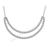 Nipple Clamps With Double Chain Link Sexy Adult Bondage Gear