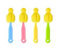 Nipple Cleaner for Bottles, 4 Pieces Sponge Brush for Teats - Cleaning Accessories for Home Travel Airplane Cups