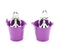 Nipple Clip Metal Chain Clip Clitoral Clip Adult Sex Toy Slave Bucket BDSM Small Water Bucket Silver Iron Chain Clip BDSM Restraints Purple One Size
