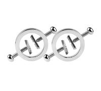 Nipple Clips Clamps Ring Adjustable Body Clamps Non-Piercing Chain Stainless Steel for Women Play Breast Clips 1 Pair Sex Toys for Couple (C)