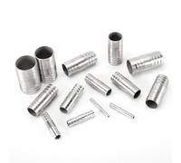 Nipple Connector Pipe Fitting Barb,1PC 6/8/10/12/13/14/15/16/17/18/19/20/21/22/24/25/26/27/28mm Hose Straight Two Way 304 Stainless Steel(13mm)
