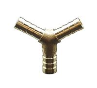 Nipple Connector Pipe Fitting Barb,Hose Tail 4/6/8/10/12/14/16/19mm Y-Shape 3 Ways Reducing Brass Splitter Coupler Adapter Water Gas Oil(10 6 6mm)