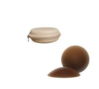 Nipple Covers Coffee- Reusable and invisible, silicone, 4 pieces, 8 cm Premium Nipple Covers, Nipple Pasties, Luxury Silicone