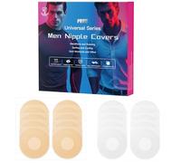 Nipple Covers for Men, 100Pcs(50 Pairs) Disposable Nipple Pasties, Soft & Breathable, Anti-Chafing Sports Nipple Cover for Runners, Athletes, Daily Wear, Beige and White