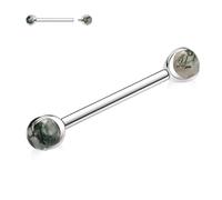 Nipple Jewellery Titanium Tongue Rings Nipple Rings 16G Nipple Piercing Internally Threaded Nipple Barbell Silver Straight Nipple Bars Bridge Piercing Nipple Body Piercing Jewellery for Women 12mm