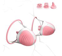 Nipple Sex Toys for Women,Nipple Toy Manual Sucking Stimulator Massager with 10 Vibrator Rotation Modes, 3 Brush Heads Nipple Clamps Adult Sex Toys & Games for Women Female Couples