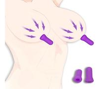 Nipple Sucking Nipple Clamps Sex Toys- 2 Nipple Vibrator Manual Sucking Stimulator Massager, Adult for Women Couples Pleasure-Small Size, Purple
