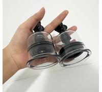 Nipple Suction Cupping Toy 2pcs Set Twist Up Manual Vacuum Papilla Nipple Correction Cup for Flat and Inverted Nipples (1.69 Inch)