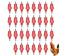 Nipple Waterer For Chicken Coop - Chicken Drinking Spout | Waterer Nozzle | Automatic Stainless 30X Chick Feeder Fountain For Winter Poultry Duck Bunny Hutch Goat Pen Bird Cage Horse Stable