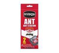 Nippon Ant Bait Station Twin Pack - (2 Pack) Pre-Baited, Tamper-Resistant, Indoor & Outdoor Use, Kills Ants & Nests