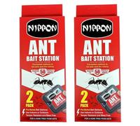 Nippon Ant Bait Station Twin Pack x 2 | Pre-Baited Trap for Indoor & Outdoor Use | Eliminates Ants & Nests | Mess-Free & Long-Lasting with Welari Thank You Card | (2 Pack)