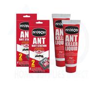 Nippon Ant Killer Kit - 2 Bait Stations + 2 X 25G Gel Tubes - Spinosad Colony Eliminator, Indoor/outdoor