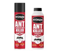 Nippon Ant Killer Powder 300g & Crawling Insect Killer Aerosol 300ml Fast-Acting Contact & Residual Pest Control for Ants Cockroaches & Crawling Insects Indoor & Outdoor Long-Lasting Protection