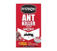 Nippon Ant Killer System - 2 Refillable Traps + 25G Spinosad Liquid - (5 Pack) Kills Entire Colony, Indoor/outdoor, Easy To Use