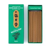 nippon kodo Morning Star Sage Incense - Japanese Style Incense 200 Bars - Includes Censer