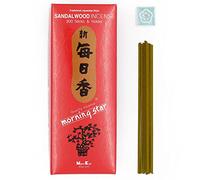 Nippon Kodo Morning Star Sandalwood Japanese Incense - 200 Stick Box with Ceramic Holder