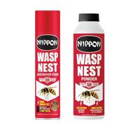 Nippon Wasp Nest Destroyer Foam 300ml & Nest Powder 300g - Fast-Acting Wasp Killer Duo for Indoor & Outdoor Use Long-Lasting Protection Easy Application