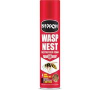 Nippon Wasp Nest Destroyer Foam Spray 300ml | Fast-Acting Wasp Nest Treatment | Ready-to-Use Expanding Foam for Outdoor Control | Household & Garden Pest Control