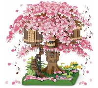 Nipurex Flower Bouquet Building Bonsai Basket Decoration Miniature Blocks Set (Sakura Tree)