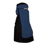 Niqab Half Nosepiece Face Cover Veil Breathable Clothing For Muslim Islamic Islam Hejab Hijab Women Womens Burqa Abaya Jilbab (Dark Blue), See Pictures, One Size