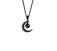NIQIPOK Black Velvet Moon Choker Necklace for Women Gothic Moon Crystal Pendant Necklace Vintage Crystal Cameo Choker Goth Jewelry Halloween Witch Costume Accessories, One Size, Metal, No Gemstone