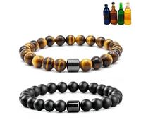 NIQIPOK Glame Anti Alcohol Bracelet, Glame International Anti Alcohol Bracelet GM Mgnetic Bead to Reduce the Urge to Drink Jewelry for Women Men Helps Relief Anxiety Frustration Irritability, One Size