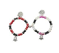 NIQIPOK Spider Bracelets for Couple Bracelets Spider Web Bracelet Relationship Friendship Promise Bracelet for Women Couple Best Friends Valentine's Day Halloween Jewelry Gift, 5 UK, Stone