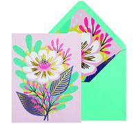 NIQUEA.D Boxed Note Cards, Flowers, Includes a Blank Customizable Interior and Coordinating Envelope, Set of 10 (NBB-0010)