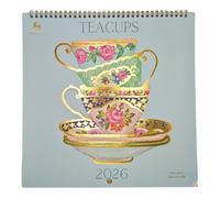 NIQUEA.D, Teacups 2026 Spiral Wall Calendar