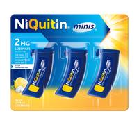 NiQuitin 2mg Minis Citrus Lozenges - Citrus Flavour (3 x Pack of 20 Minis Nicotine Lozenges) - Smoking Craving Relief in Just 3 Mi