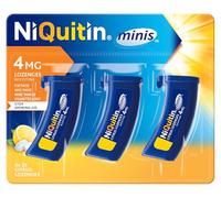 NiQuitin 4mg Minis Citrus Lozenges - Citrus Flavour (3 x Pack of 20 Minis Nicotine Lozenges) - Smoking Craving Relief in Just 3 Minutes* - On The Go Oral Stop Smoking Aid - Pocket Sized Containers.