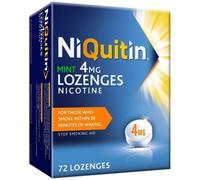 NiQuitin 4mg Nicotine Lozenges - Mint Flavour (72 Mint Nicotine Lozenges) - Fast