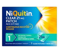 NiQuitin Nicotine Patches Clear 21mg Step 1 - 7 Pack (24-hour craving control)