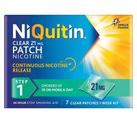NiQuitin Clear Stop Smoking Aid Patches One Week Kit, Step 1, 21 mg