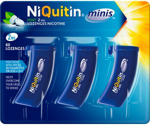 NiQuitin Minis 2mg Mint Lozenges 60 Pack pack
