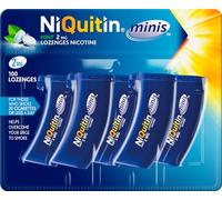 NiQuitin Minis Mint 2 mg Lozenges - Effective Smoking Craving Relief - Practical Pocket-Sized Container - 100 Mini Lozenges - Relieve Sudden Cravings - Reduce and Quit Smoking and Vaping Aid